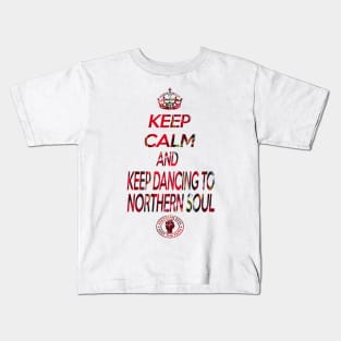 Keep calm Northern soul in Tartan Kids T-Shirt